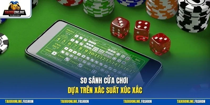 So sánh cửa chơi dựa trên xác suất xúc xắc